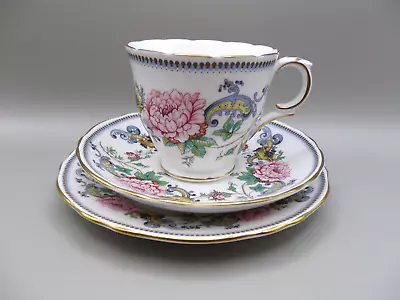 Buy Crown Staffordshire 'Chelsea Manor' Fine Bone China Trio  Cup Saucer Side Plate • 10£