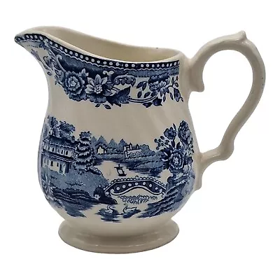 Buy Myott Staffordshire Tonquin Creamer Hand Engraved Blue & White Tableware C.1982 • 9.74£