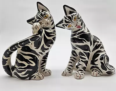 Buy Rare Pair Of Giorgio Gubbio For Raymor - Mid Century Italian Ceramic Cats • 150£