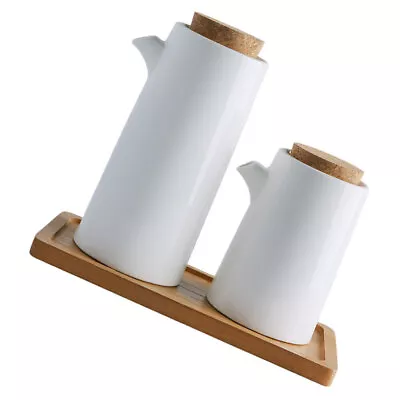 Buy  Sauce Seasoning Cork Ceramic Oil Pot Dispenser Container Condiment Bottles • 18.57£