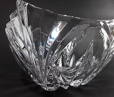 Buy Beautiful Vintage Cut Crystal Glass Serving Bowl - Large & Heavy - Square Shape • 29.99£