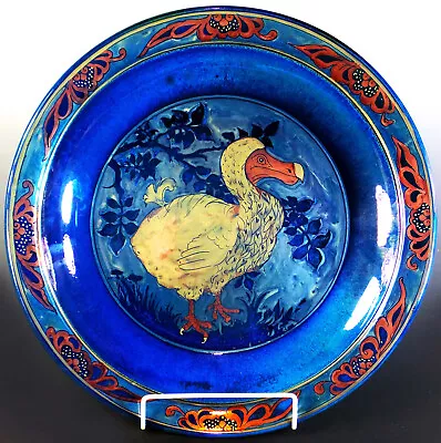Buy LARGE RARE, JONATHAN CHISWELL JONES LUSTRE CHARGER DECORATED With A DODO • 375£