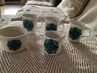 Buy Vintage 1960s J & G Meakin Studio Impact Cups, Creamer And Sugar Bowl • 8£