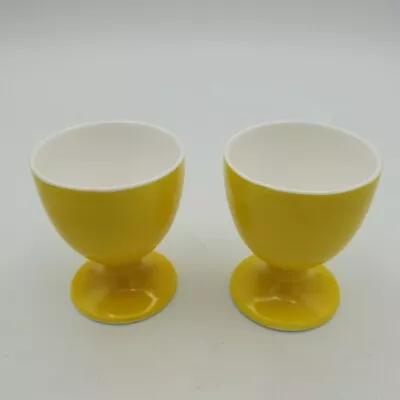 Buy RARE Royal Worcester Yellow Egg Cups 1924 Art Deco Yellow Egg Cups 2 ULTRA RARE • 34.99£