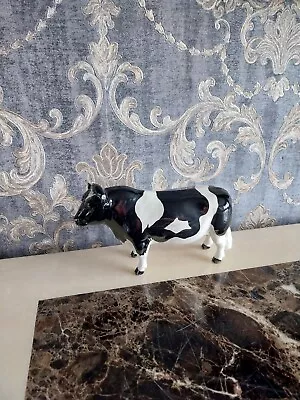 Buy Vintage Ceramic Fresian Bull Figurine Decorative Collectable Likely Beswick • 50£