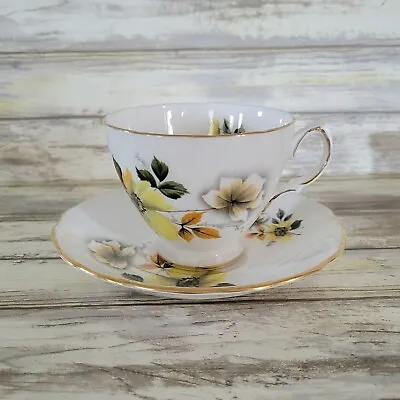 Buy Royal Vale Bone China Footed Teacup And Saucer Made In England Pattern 8221 • 17.73£