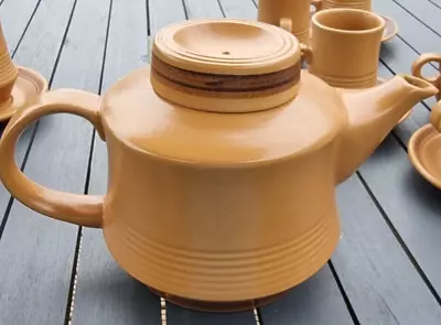 Buy Vintage Purbeck Mid Century Stone Studio Pottery Tea Coffee Pot Toast Pattern • 24.99£