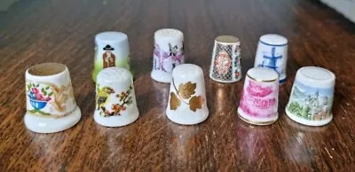 Buy 9 Quality Thimbles Germany France & Japan Kaiser, Hutschenreuther, Shibata, Mosa • 9.99£