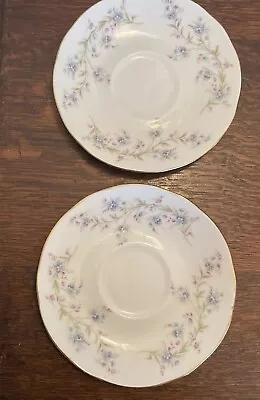 Buy Antique Vintage DUCHESS  Tranquility  Forget Me Nots Bone China Saucer X 2 16cm • 17£