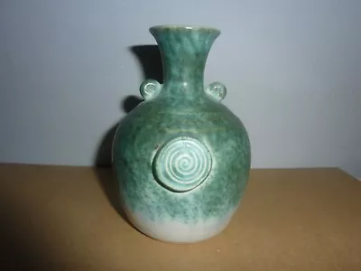 Buy Vintage CONWY STUDIO ART Pottery BUD VASE  4 1/2  Tall Green / Grey EXCELLENT • 4.99£