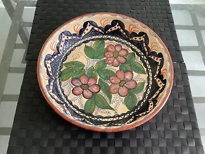 Buy Terracotta Dish Hand Painted S Pedro Do Corval Portugal Bowl Stoneware Pottery • 20£