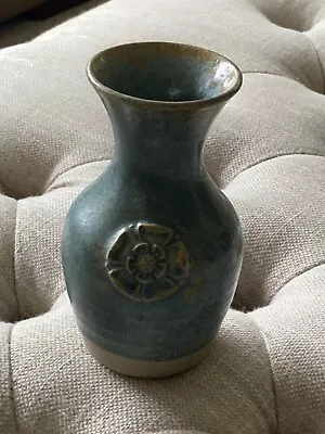 Buy Vintage Jerry Harper Pottery Vase Blacktoft Studio York Rose Design 13.5cm • 9£