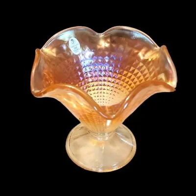Buy Fenton Carnival Art Glass Marigold Compote Dish 2004 The Museum Collection • 22.37£