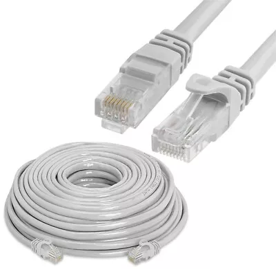 Buy RJ45 Ethernet Cable Network Patch Lead CAT6 LAN Gigabit Fast 1m To 50m Wholesale • 16.95£