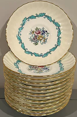 Buy Minton Ardmore Bone China Rare HIgh Saucer (S-363 Turquoise)- England, Excellent • 9.32£