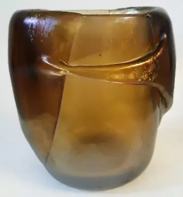 Buy Vtg Mcm Steven Zachofsky Textured Rainbow Iridescent Studio Art Glass Vase 1971 • 61.23£