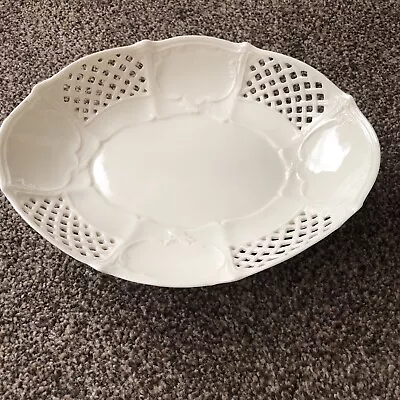 Buy Regal Pierced Ceramic Creamware Bowl With Feet 10”x 8” Preowned Lovely Condition • 14.99£