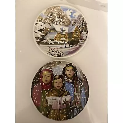 Buy Set Of 2 English Ironstone Pottery Holiday Plates 7 Inches With Original Box • 9.32£