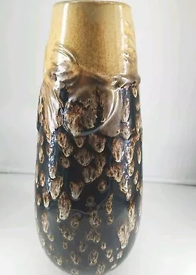 Buy Artisan Handmade Rustic Brown Glazed Pottery Vase 14  X 4  Home Decor  • 22.41£