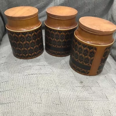 Buy Rare Vintage Retro 1970's Hornsea Coffee Tea Sugar Lidded Storage Jars • 24.99£