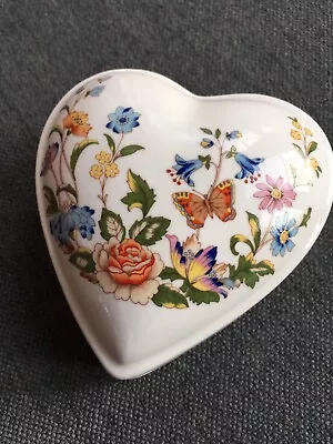 Buy Ansley China Cottage Garden Heart Trinket Pot • 5£