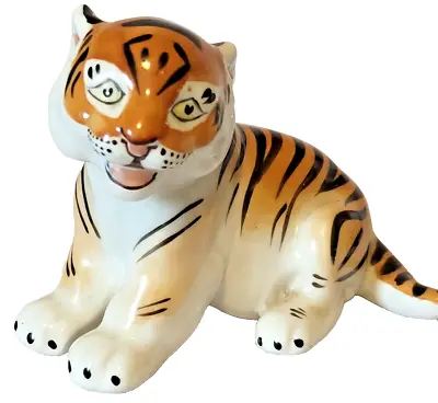 Buy Verbilki Foreign Porcelain USSR Russian Tiger Cub Figure Vintage Collectable • 12.99£