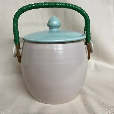 Buy Vintage Poole Pottery Art Deco TwinTone Seagull Green Biscuit Barrel Storage Jar • 15.99£