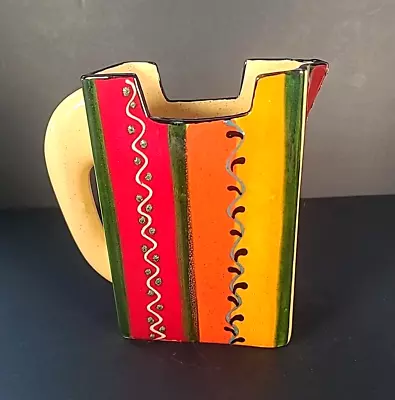 Buy Del Rio Salado Hand Painted Spanish Colors Rectangular Pitcher Vase- Spain VTG • 29.82£
