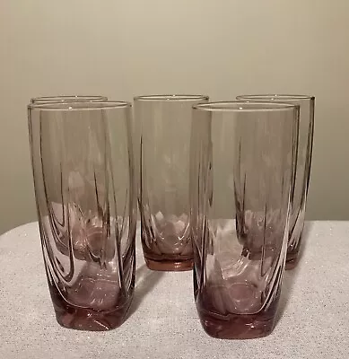 Buy 5 PC Vintage Libbey Imperial Plum Tumbler Glasses 6.5 “ Tall VGC • 32.62£