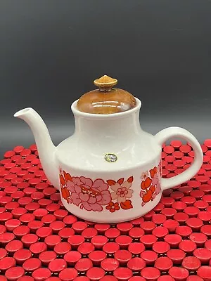 Buy Arthur Wood China Teapot W/Lid MIAMI Made In England Pink Floral Brown • 26.09£