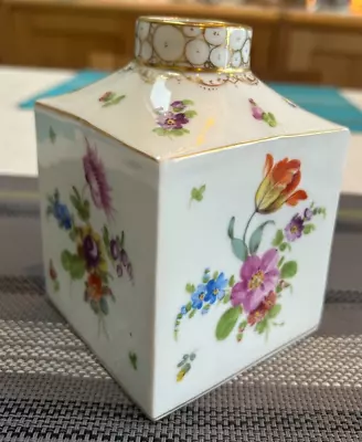 Buy A Late 19th Century Dresden Porcelain Tea Caddy • 15£