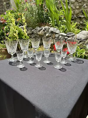 Buy Six Edinburgh Crystal Appin Cut Wine Glasses & Six Liqueur Glasses • 100£