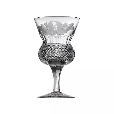 Buy EDINBURGH Crystal - THISTLE Cut - Wine Glass / Glasses - 4 1/2  (2nd) • 65£