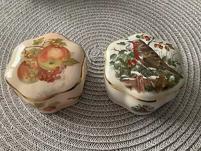 Buy Pair Of Vintage Royal Worcester  Fruit Trinket Boxes • 15.99£