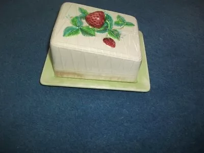 Buy Beswick Art Deco Vintage Strawberry Pattern Butter/ Cheese Dish • 14.99£