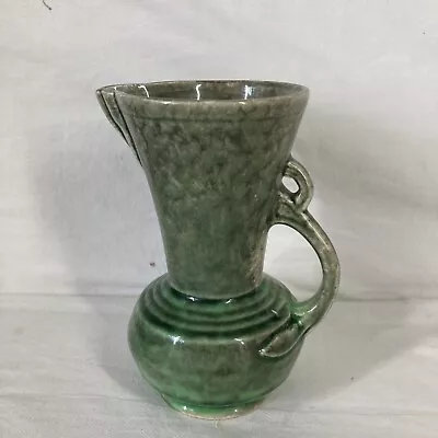 Buy Vintage Britex Ware, Green Pottery Jug,  Made In England,  Art Deco Style. • 14.99£