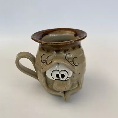 Buy Pretty Ugly Pottery Coffee Mug Cup Face Handmade Glazed Stoneware 3.5in Tall • 10£