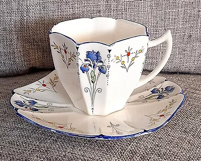 Buy Shelley Blue Iris Coffee Cup & Saucer #11561 • 39£