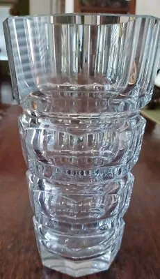 Buy Josef Hoffmann Crystal Clear Glass Vase Moser Wiener Art Deco Czech 7.25” • 80.05£