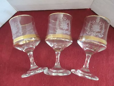 Buy 3 Commemorative Wine Glasses HRHPrince Of Wales & Diana Royal Wedding • 3£