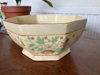 Buy Vintage Bowl Octagonal Floral Design Arthur Wood C 1930 Fruit Bowl Serving Dish • 21.99£