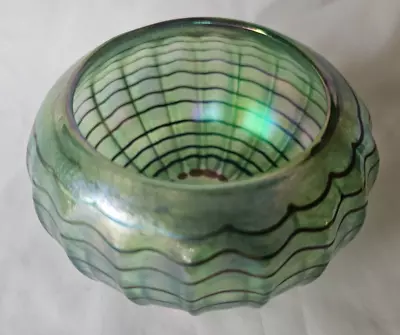 Buy Stunning John Ditchfield Studio Iridescent Green Art Glass Vase | Bowl • 120£