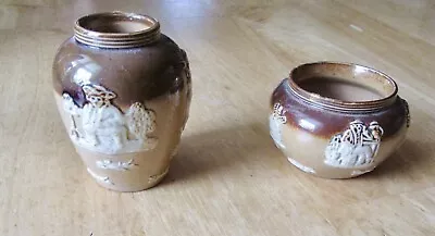 Buy Two Doulton Lambeth  2056 Mini Pots/ Jar • 16.99£