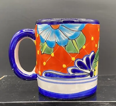 Buy Mexican Talavera Pottery Coffee Cup Mug Hand Painted Floral Vibrant Colors • 13.28£