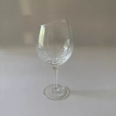 Buy Pier 1  Red Wine Goblet -  Crackle Angle Slant Rim Clear Glass • 22.37£