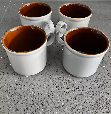 Buy 4 Vintage Retro Johnson Bros Table Plus Stoneware Coffee Tea Mug Cup Grey Brown • 15£