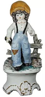 Buy CAPODIMONTE Vintage Large 14  Gloss Porcelain Figurine Of Boy • 29.95£