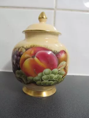 Buy Vintage AYNSLEY Fine Bone China Lidded Storage / Ginger Jar In Orchard Gold 12cm • 19.95£