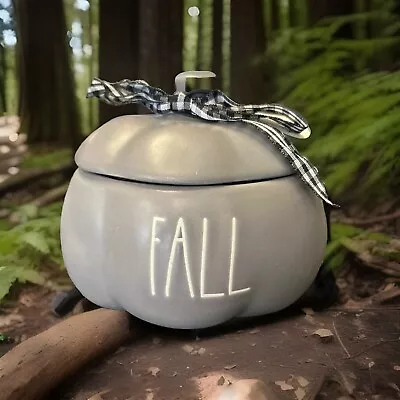 Buy Rae Dunn  “FALL” Pumpkin  GREY Lidded Small FREE SHIP ￼ • 22.83£