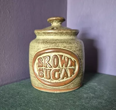 Buy Vintage Louis Hudson Pottery Cornwall Stoneware Brown Sugar Jar • 12.99£